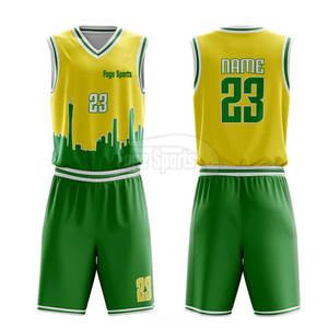 Nouveau style, meilleure qualité, logo personnalisé, impression par sublimation, respirant, ensembles de maillots de basket sans manches, 100% polyester, pour hommes, bas de gamme - Product Image 1