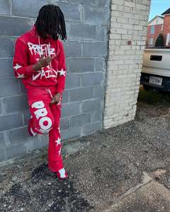 เสื้อฮู้ดแบบมีซิปสำหรับผู้ชายผ้าปักลายแบบสตรีทแวร์ผ้าฟรองเทอร์รี่แอซิดมีซิปรูดตามสั่ง - Product Image 4