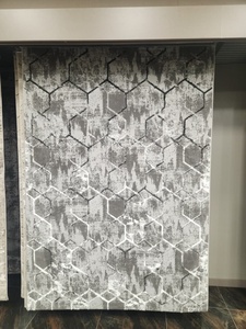 Tapis Adiva turc en polypropylène, tissé jacquard, à poils longs, fabriqué à la machine, à poils plats, rembourré, réversible, lavable, antidérapant, anti-taches - Product Image 5