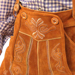 Lederhosen en cuir véritable sur mesure pour hommes, vente en gros, longueur genou, séchage rapide, respirant, pantalon décontracté pour l'Oktoberfest - Product Image 6
