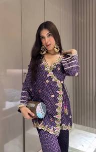 NEW Launching Designer Women's Reversible Party Wear <b>Top</b> Fabric Heavy Vichitra Silk Digital Prints for Diwali <b>Wedding</b> Occasions - Product Image 3