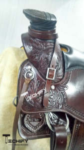 Popular Western Barrel Racing Horse Saddle Affordable Premium Quality Western Saddles para Trail y Racing Horse Riding - Product Image 4