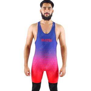 Blaze Fight Wear personnalisé OEM adulte hommes lutte Singlet grande taille respirant Polyester Vintage Sublimation impression tricoté - Product Image 5