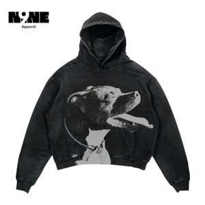 High Quality Cotton Oversize Hoodie <b>Thick</b> Fleece Drop Shoulder Plain Blank Custom <b>Men</b> <b>Hoodies</b> Manufacturer - Product Image 3