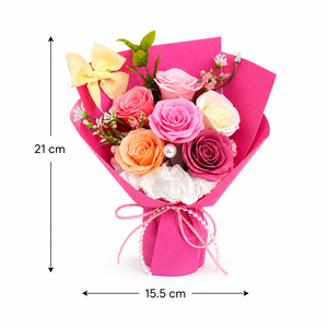 Bouquet de fleurs artificielles de luxe en gros, roses en savon au toucher réel pour mariage, remise de diplôme, fête des mères et cadeau de <span class=keywords><strong>la</strong></span> Saint-Valentin - Product Image 3