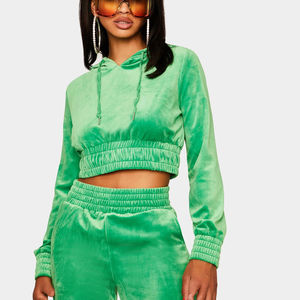 Survêtement d'hiver pour femmes de qualité professionnelle, logo imprimé par transfert thermique personnalisé, 100% polyester, polaire lourd, à capuche surdimensionnée - Product Image 3