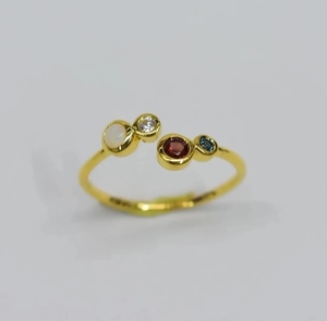 2025คอลเลกชันใหม่สำหรับผู้หญิง S925 14K ชุบทองมินิมอลธรรมชาติออสเตรเลียและแหวนโกเมนปรับแต่งได้ราคาโรงงาน - Product Image 1