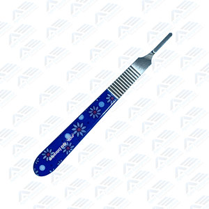 Manche de scalpel de qualité supérieure, fabriqué sur mesure, couleur bleue avec impression, meilleur prix, manche de scalpel chirurgical, prix de gros - Product Image 4