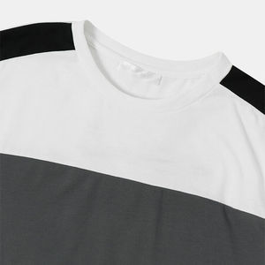 Camisetas de algodón con cuello redondo lisas ajustadas con estampado de bordado extragrande de calidad superior y talla grande con logotipo personalizado para hombre - Product Image 4