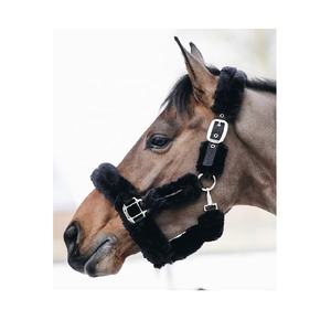 Fait à la main en peau de mouton Nylon Satin anglais selle Style réglable personnalisable cheval équestre licou - Product Image 1