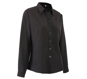 Camisas de trabajo de manga larga para mujer personalizadas con logotipo bordado uniformes de oficina blusas formales de negocios proveedor OEM ODM - Product Image 1