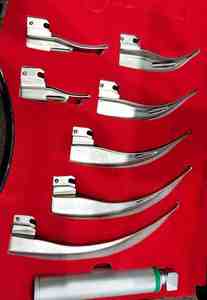 Laryngoscope d'anesthésie pour adultes, instrument chirurgical manuel réutilisable en acier pour opérations ORL, certifié CE, pour usage hospitalier, classe I - Product Image 3