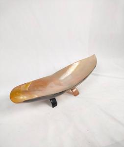 Bol en corne de buffle courbé, accessoire de cuisine en céramique pour servir des fruits secs, décoration d'intérieur japonaise élégante - Product Image 5