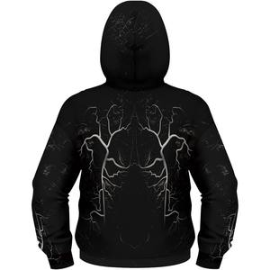 Sweat à capuche zippé oversize de haute qualité avec logo personnalisé imprimé bouffant chaud avec fermeture éclair à capuche Basics coton mélangé - Product Image 5