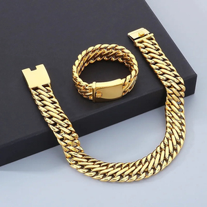 Bijoux Hip Hop Premium Excellente Qualité Chaîne Cubaine en Or Lourde Disponible en Plusieurs Tailles pour l'Exportation - Product Image 4