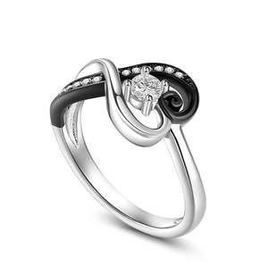 Bague Jeulia Love in the Moonlight en argent sterling bicolore avec placage or rose - Product Image 3