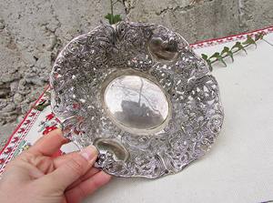 Tazón de Servir con Diseño Calado y Acabado Plateado, Elegante Vajilla para Frutas, Chocolates, Frutos Secos, Decoración para el Hogar y la Mesa, de la India - Product Image 6