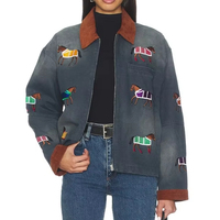 Veste d'hiver décontractée en toile pour femmes et hommes de haute qualité, personnalisable, fermeture éclair debout, confortable, chaude, imperméable, en polyester