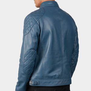 Chaqueta de cuero para hombre, informal, de cuero genuino, con botones, favorita de siempre, estilo camionero occidental. - Product Image 5