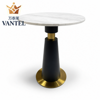 Table d'appoint moderne de luxe sur mesure avec base en métal pour projets de mobilier de salon d'hôtel, de villa ou d'appartement - Fabricant
