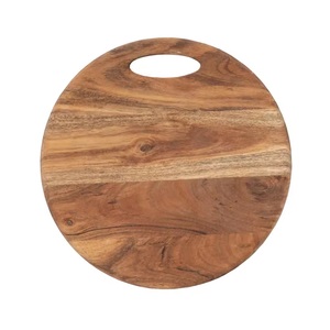 Tabla de Cortar Redonda de Madera de Acacia Marrón Oscuro Ecológica y Personalizable con Logotipo Personalizado, Tamaño Personalizado, Origen Vietnam, Utensilios de Cocina de Furaka - Product Image 6