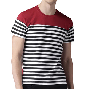 เสื้อยืดลายทางของผู้ชายมาใหม่เสื้อยืดผ้าฝ้าย100% สั่งทำบริการ OEM ODM/OEM จากผู้จำหน่ายบังคลาเทศ - Product Image 1