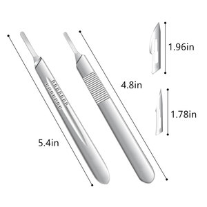 ด้ามมีดผ่าตัดสแตนเลสแบบใช้ซ้ำได้ 40 ชิ้น ได้รับการรับรองมาตรฐาน CE พร้อมใบมีด ใช้พลังงานด้วยมือ ผ่านการฆ่าเชื้อแล้ว - Product Image 4