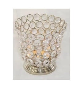 Luz de cristal Copa de hierro nórdico de lujo Portavelas creativo europeo Candelabro de Navidad Decoración - Product Image 2