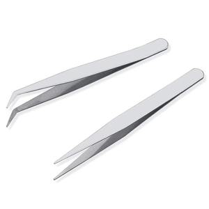 Pince à épiler en acier inoxydable pointue HM-ET-207, outil de beauté de précision, pointes fines, manipulation précise des cils, usage professionnel - Product Image 2