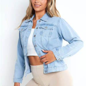 Chaqueta Vaquera de Mezclilla para Mujer, Nueva Moda, Tela Vaquera de Algodón, Superventas, Tendencia, Precio Razonable - Product Image 4