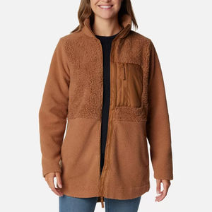 Chaqueta de lana larga de Sherpa de lujo para mujer Logotipo personalizado Ropa de invierno para exteriores Chaquetas de Sherpa para mujer - Product Image 2