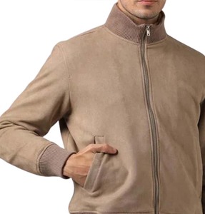 Chaqueta bomber de invierno para hombre con logotipo personalizado, abrigo de exterior de estilo callejero con cuello levantado y cierre de cremallera, color sólido, servicio OEM - Product Image 6