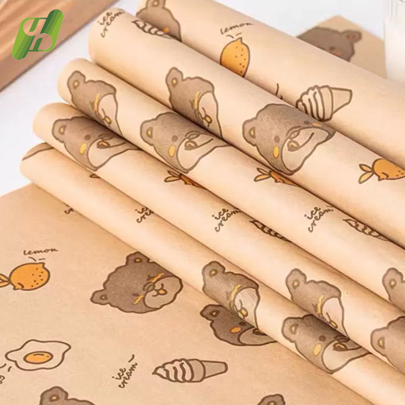 Printed Food Packaging Paper with Oil Proof Performance for Restaurant Bakery and Cafe Use