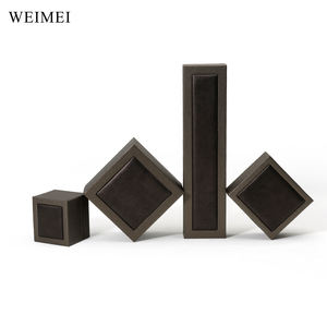 WEIMEI emballage de bijoux en cuir marron fait à la main étui à bijoux boîte à bijoux en cuir Pu pour bague collier Bracelet main caténaire - Product Image 5