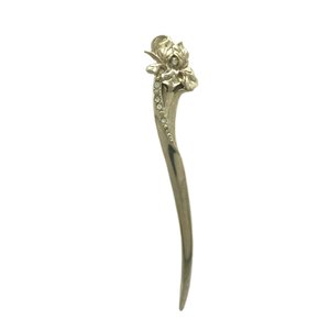 DECORATIVE STATIONERY <b>GIFT</b> LETTER OPENER SILVER ZINC ALLOY FLORAL DESIGN INDIVIDUAL BUBBLE BAG - Product Image 2