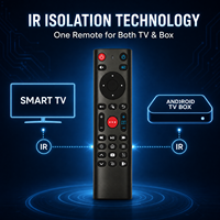 جهاز تحكم عن بعد صوتي ATV3 بشعار مخصص لأجهزة تلفزيون Q3/Q5/Q10/Lemon، عزل بالأشعة تحت الحمراء، OEM ODM، 4 أزرار، مدى 10 متر