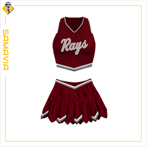 Conjuntos Deportivos de Shorts y Brasier de Animadoras Personalizados SAMAVIA, Servicio OEM, 100% Poliéster Elástico, Uniformes de Animadoras para Niñas - Product Image 2