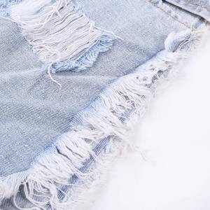 OEM Ladies High <b>Waist</b> Cotton Denim Shorts Breathable Summer Casual Female <b>Jeans</b> Girls' Low <b>Waist</b> Rough Wholesale Fashion - Product Image 4