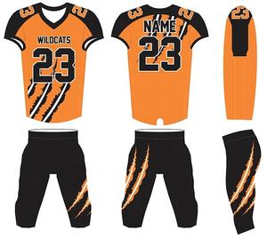 Maillot de football américain à manches courtes imprimé par sublimation personnalisé professionnel 100% polyester Dernier ensemble uniforme - Product Image 6