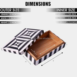 Boîte d'incrustation d'os spécifiquement une boîte de rangement décorative avec un motif hexagonal - Product Image 6