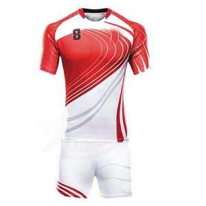 <b>Men's</b> High Quality Breathable Rugby Uniforms Customizable Sport Wear with Heat Transfer Logo OEM Rugby Kits <b>Shirts</b> Jersey Style - Product Image 6