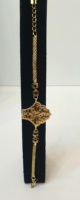 Parure de bijoux arabes en laiton plaqué or 24 carats, collier, boucles d'oreilles, bague, bracelet, pampille, filigrane, style tendance pour femme, fiançailles