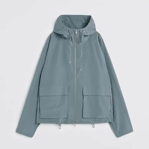 Color personalizado hombres impermeable hombres ropa chaquetas cortavientos High Street Color sólido poliéster hombres ropa de invierno chaquetas - Product Image 6