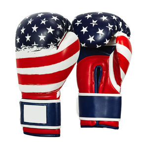 Gants de boxe pour adultes en cuir de vache avec logo personnalisé de vente chaude Gants d'entraînement à impression américaine de haute qualité pour les compétitions d'arts martiaux - Product Image 2