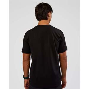 T-shirt en coton noir surdimensionné - Coupe classique - T-shirt avec impression sérigraphique - Product Image 3