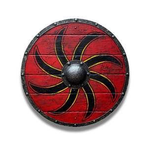 Authentique bouclier viking vieilli au combat, design DIY, options OEM, poignée en cuir, lame en bois, décoration intérieure, cadeau pour les fans de Vikings, Edge Master - Product Image 1