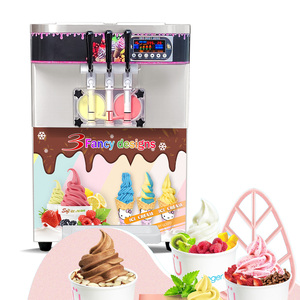 Truy cập hàng đầu cao cấp thương mại 3 Flavor bức tường mềm thép không gỉ Máy làm kem - Product Image 5