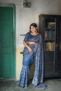 Traje de último diseñador Estilo moderno Premium Tussar Seda Saree con estampado Pallu Todo sobre bordado floral Trabajo Tasa de mayorista - Product Image 2