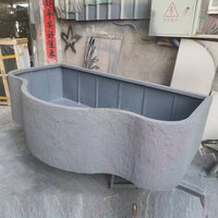 Étang à poissons de luxe moderne sur mesure, forme créative, construction en acier inoxydable, système de circulation d'eau naturelle pour la maison
