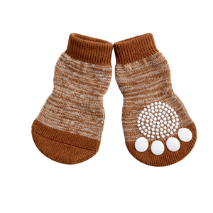 Tiger Pattern Anti Slip Dog Socks with Non Skid Grip Sole Stretchable Pet Paw Protector for Indoor Floors - Product Image 3